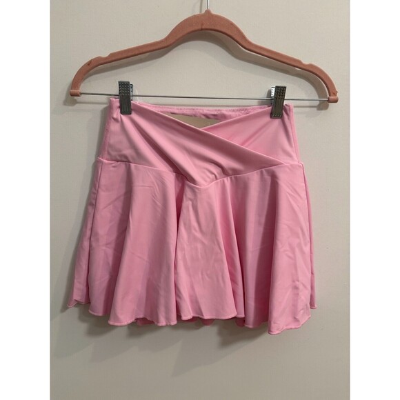 Halara Dresses & Skirts - NWT Halara Cloudful Womens A-Line Stretch Pull On High Rise Tennis Pink Skirt S